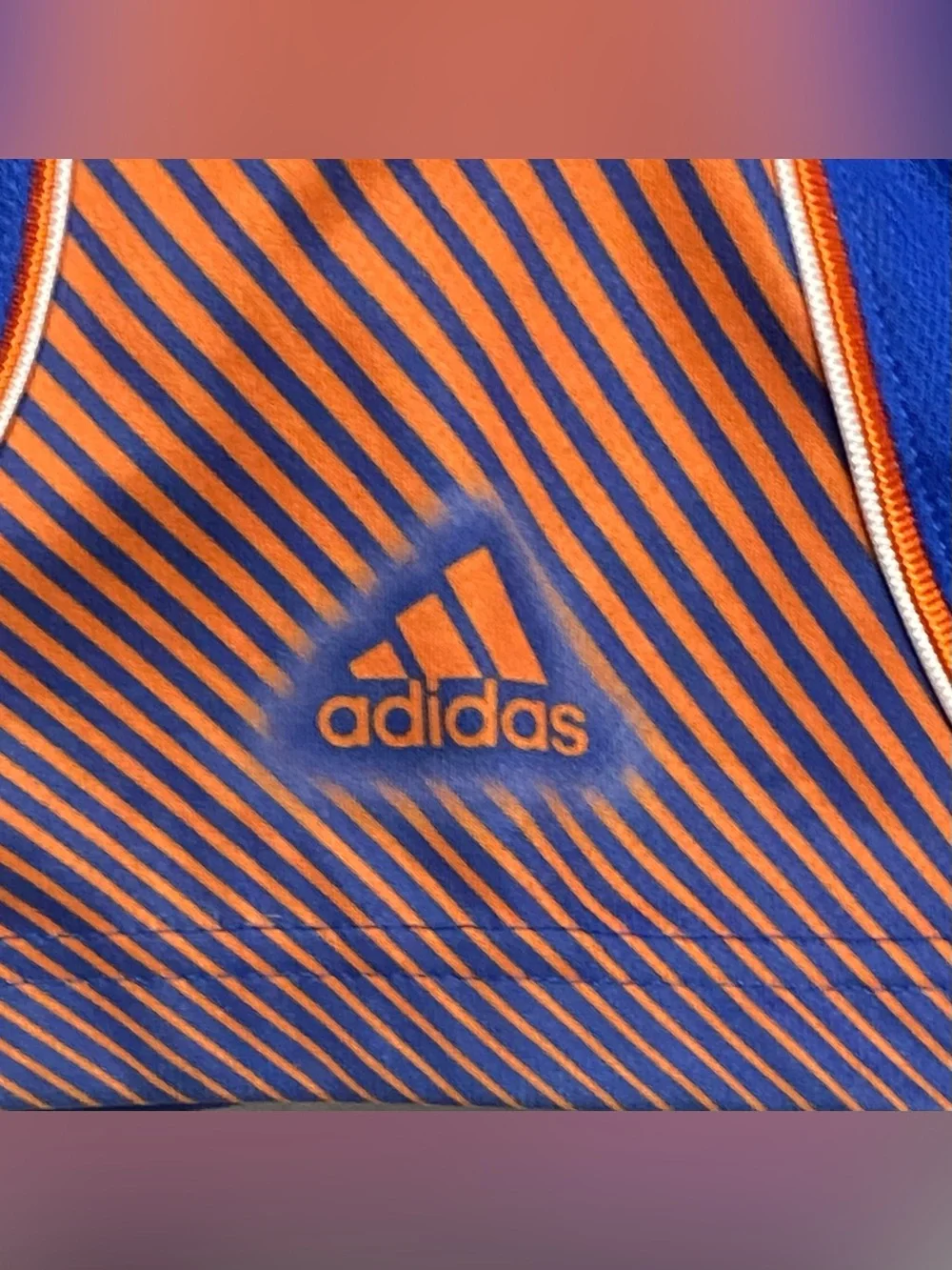 Vintage Adidas New York Knicks NBA Blue & Orange Swingman Basketball Shorts XL
